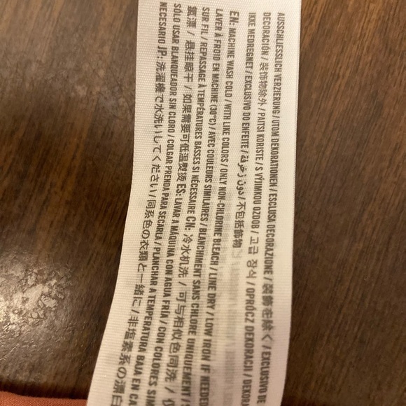 Abercrombie Striped Orange and White Button-Up Tie-Front Dress Size Medium - Picture 7 of 11